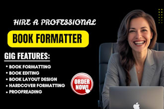 do interior manuscript book formatting, book editing, layout design