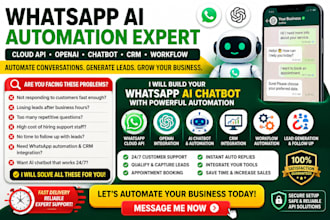 build whatsapp cloud API ai chatbot with openai automation