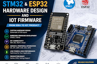 develop stm32 esp32 hardware design and iot firmware