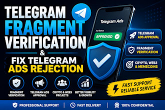 do telegram fragment verification, fix telegram ads rejection for crypto project