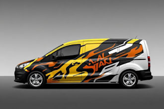design a professional car wrap, van wrap, or vehicle branding design