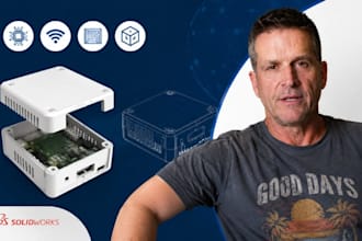 iot cad, esp32 enclosure drawing, pcb housing solidworks expert proxai