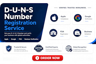 help with d u n s number for apple, google, fda form dun bradstreet