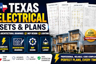 do texas electrical sets plans architectural drawings mep design lighting layout