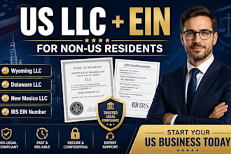 register your US llc and obtain ein for non US residents