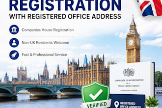 register UK company with registered office address and full setup