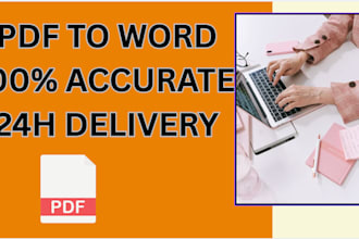 convert PDF to word with  accuracy in 24h