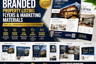 create branded property listing flyers and marketing materials for agents