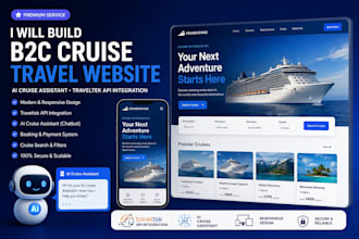 build b2c cruise travel website ai cruise assistant traveltek api integration