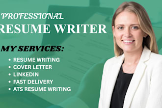 write a professional ats resume and cover letter