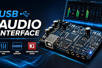 develop usb audio interface pcb firmware using kicad with asio multi channel dac