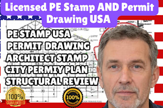 architectural and pe stamp for city permits in oh, tx, fl, MD, il, ga