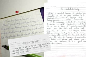 do hand writing assignment job and any type of writing