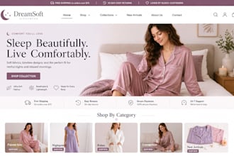 create a profitable sleepwear shopify store, clothing website and nightwear
