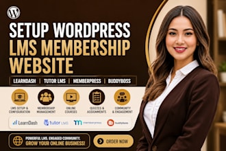 redesign wordpress lms course website design woocommerce store setup bookly pro