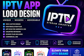 design iptv app logo for iptv apps