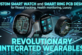 wearable iot smartwatch, smart ring pcb design for fitness and health monitoring