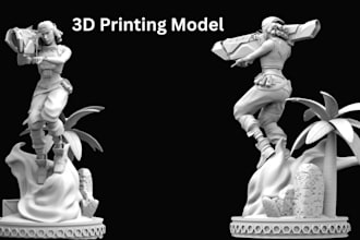 do 3d printing character anime figure action figure statue stl for 3d printing