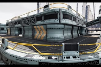 create modular 3d environment kit, sci fi assets level design for unity unreal