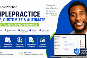 setup, customize and manage simplepractice CRM for mental health professionals