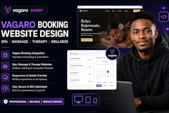design a vagaro booking page spa website massage website therapy website vagaro