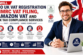 do UK vat registration hmrc vat filing, amazon vat and UK tax compliance service