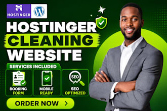 design hostinger cleaning website build hostinger wordpress website