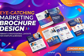 design modern business brochure, corporate brochure and marketing brochure