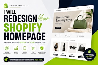 redesign your shopify homepage shopify website design clone shopify store
