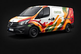 design a professional car wrap, van wrap, or vehicle branding design