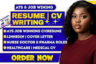 write healthcare or medical resume and CV nursing resume, cover letter linkedin
