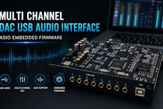 design multi channel dac usb audio interface pcb with asio embedded firmware