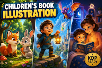 help authors turn children story into colorful print ready books for amazon KDP