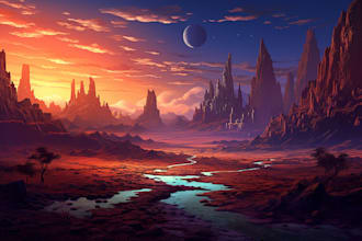 create fantasy environment concept art