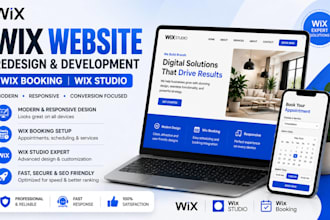 wix website redesign wix website development wix booking wix studio website wix