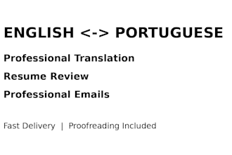 translate english to portuguese and portuguese to english