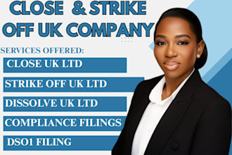 strike off UK ltd, dissolve and close UK ltd company, deregister vat