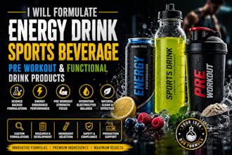 formulate energy drink sports beverage pre workout and functional drink products