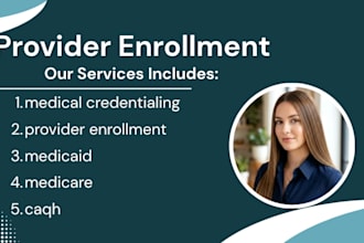 medical credentialing, provider enrollment, medicare, medicaid, caqh setup