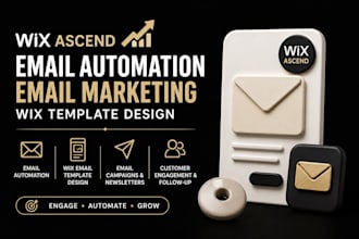 design wix ascend email automation email marketing wix template design