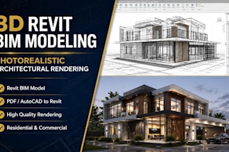 do expert 3d revit bim modeling and photorealistic architectural rendering