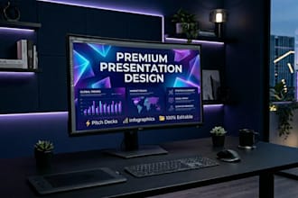 design premium corporate powerpoint presentations and investor pitch decks