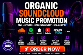 do organic soundcloud music promotions for your tracks