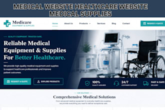 design modern medical website healthcare website medical equipment that convert