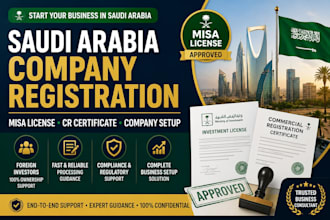 handle saudi arabia company registration with misa license and cr certificate