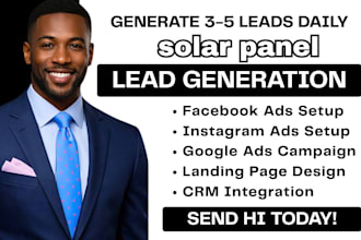 solar panel lead, panel lead facebook ads, panel lead google and video ads