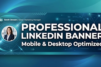 design a professional linkedin banner or header