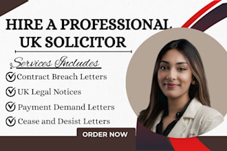 draft a legal demand letter or solicitor demand notice as a uk solicitor