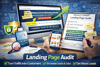 review your landing page and optimize it for conversions