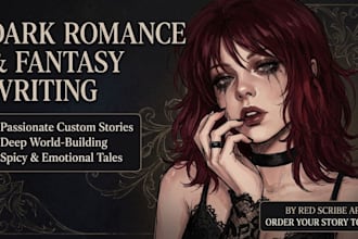 write captivating custom romance, dark fantasy, or spicy stories